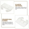 thumbnail image 7 of OUNONA 12Pcs White Plastic Track Guides for Furniture Drawer Rail Slides Replacement, 7 of 7
