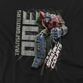 thumbnail image 2 of TRANSFORMERS ONE Orion Pax Run Unisex Adult V-Neck T Shirt (Small) Black, 2 of 4