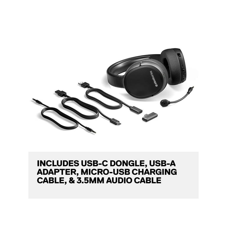 SteelSeries Arctis 1 Wireless Gaming Headset – USB-C Wireless – Detachable  ClearCast Microphone
