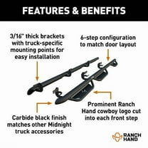 Ranch Hand MRSF171C6B6S 15-C F150/F250/F350 Super Duty Midnight Running Steps