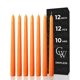 thumbnail image 1 of Juego de 12 velas cónicas de color naranja CANDLE CANDWAX, 30 cm, 1 of 7