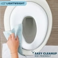 thumbnail image 6 of Todays Kids Toddler Potty Training Seat - Toddler Toilet Seat Attachment for Boys & Girls w/Splash Guard Non-Slip Grip for Secure Fit, Fits Standard Round & Oval Toilets, Storage Hook Included, White, 6 of 7