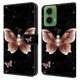 thumbnail image 1 of For Motorola Moto G35 5G Case 3D Pattern PU Leather Wallet Phone Cover with Stand Pink Diamond Butterfly, 1 of 5