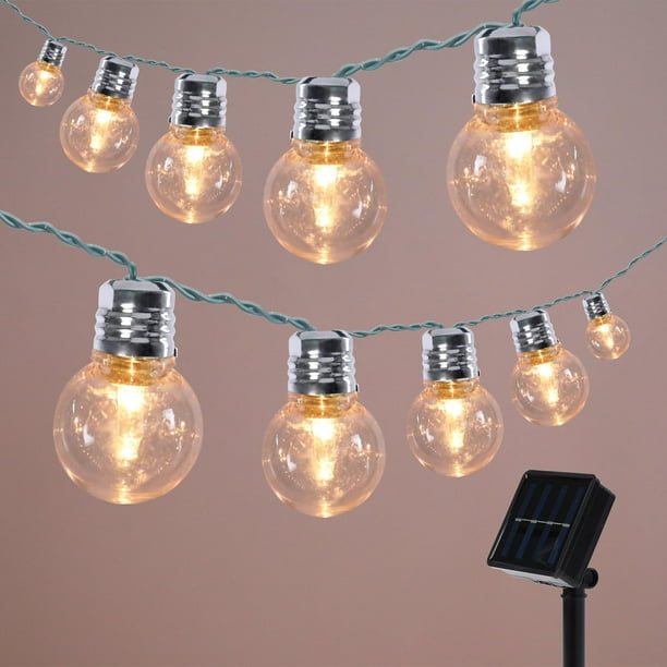 Luces Solares para Exterior en Cadena Afirst 15 m con 15 Bombillas LED