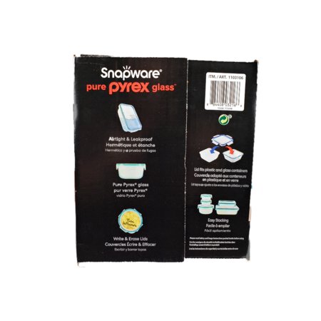 snapware pyrex glass container set 18pc