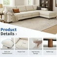 thumbnail image 4 of HOMYEDAMIC Oversized Chenille Sectional Sofa with Ottoman, U Shaped Deep Seat Modular Couch, DIY Combination Modern Sectional for Living Room, 4 of 8