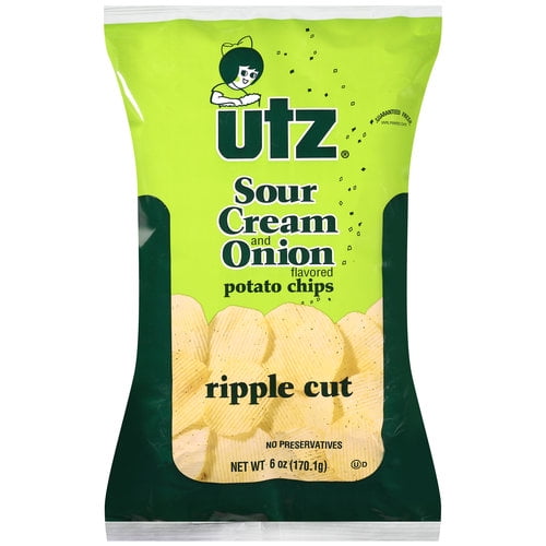 Utz Ripples Sour Cream & Onion Potato Chips, 6 Oz.