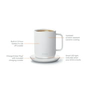 Ember Temperature Control Smart Mug 2, 10 oz, White, Up To 1.5-hr Battery Life - App Controlled Heated Coffee/Tea Mug - Improved Design