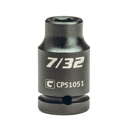 UPC: 0886352510516 | Capri Tools 7/32-Inch Shallow Impact Socket 1/4-Inch Drive 6-Point SAE