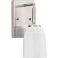 thumbnail image 3 of Spenser Collection One-Light Brushed Nickel Industrial Vanity Light, 3 of 9