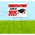 thumbnail image 1 of Congrats Class Of 2025 V2 (18" x 24") Yard Sign, Includes Metal Step Stake, 1 of 6