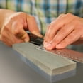 thumbnail image 4 of CoreLiving Whetstone Knife Sharpener 2-Sided Sharpening Stone with Silicon Oxide Grit 6-Inch Fine Coarse Waterstone for Kitchen Hunting Tools, 4 of 5