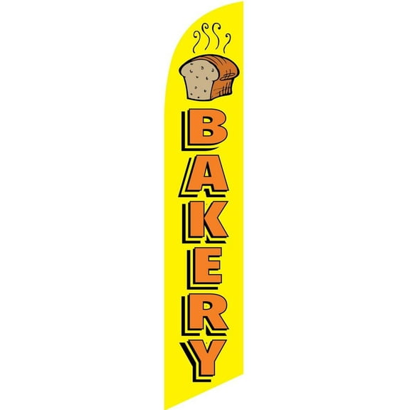 Bakery Feather Banner Swooper Flag - NO WIND REQUIRED - Replacement FLAG ONLY