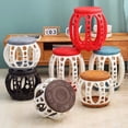 thumbnail image 4 of Decorative Garden Plastic Stool with Floral Cutout Design Waterproof Drum Seat for Patio,Balcony, 4 of 6