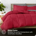 thumbnail image 3 of Bare Home 7-Piece Bed-in-a-Bag - Split Head Flex King, Red with Gray Sheet Set, 3 of 8