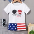 thumbnail image 2 of Gerichy Toddler Baby Boy Clothes Letter Short Sleeve T Shirt Top Boys Shorts with Pocket Cute Summer Outfit 2Pcs Set,12-18 Months, 2 of 7