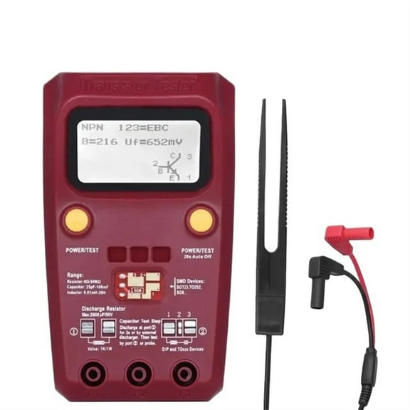 Digital Transistor ESR02 PRO Tester SMD Components Diode Triode Resistor Capacitor Inductor Meter Multimeter with Tweezers ,High Accuracy
