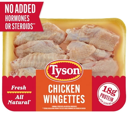 Tyson All Natural Fresh Chicken Wingettes, 1.2 - 1.8 lb Tray