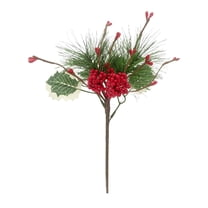 Christmas Tree Picks, Artificial Christmas Picks, Red Berry Picks Stems, Fake Holly Berries Picks, Faux Greenery Pine Picks, Red Berry Picks and Sprays for DIY Tree Garland Wreath Vase Decor