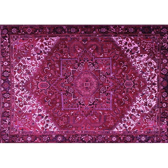 Ahgly Company Indoor Rectangle Persian Pink Traditional Area Rugs, 8' x 10'
