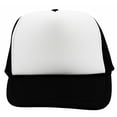 thumbnail image 2 of Two tone contrast poly foam mesh back trucker cap (White/Black), 2 of 5