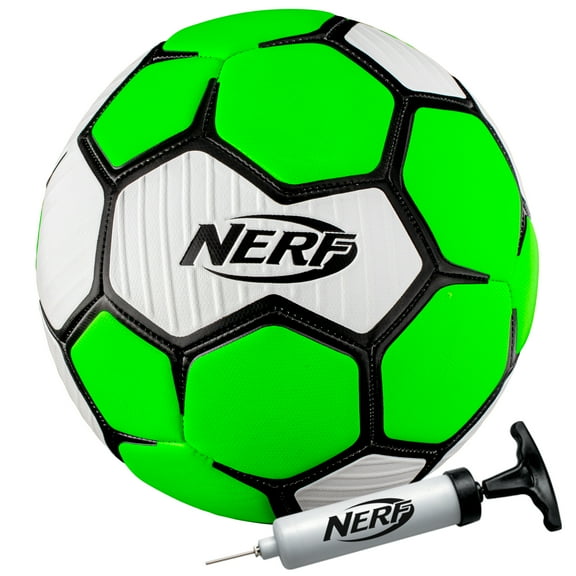 NERF Proshotâ„¢ Soccer Ball - Size 4 Hand Stitched for an Authentic Look and Feel - Pump Included