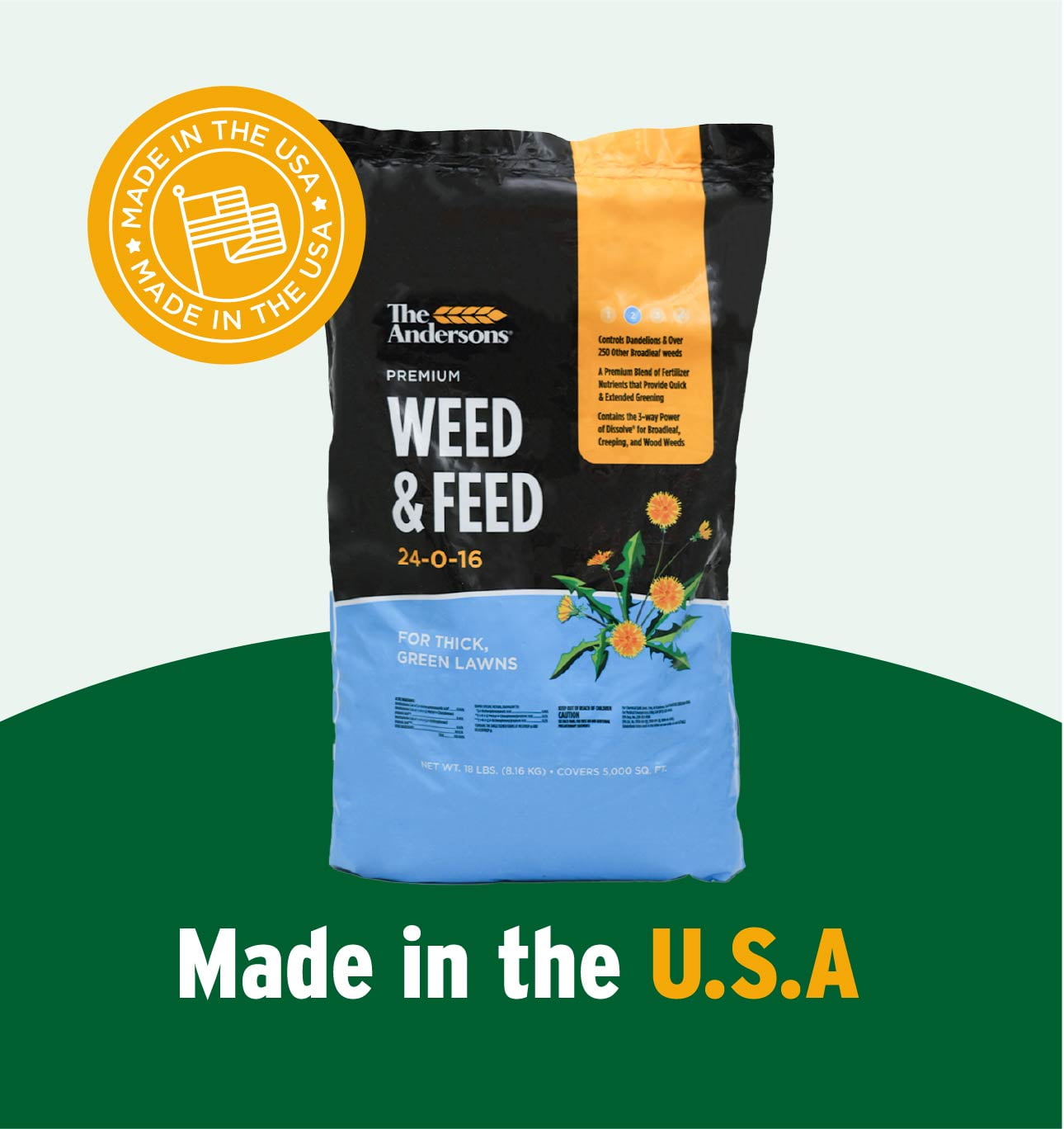 The Andersons Premium Weed and Feed 24-0-16 5,000 sq ft 18lbs.