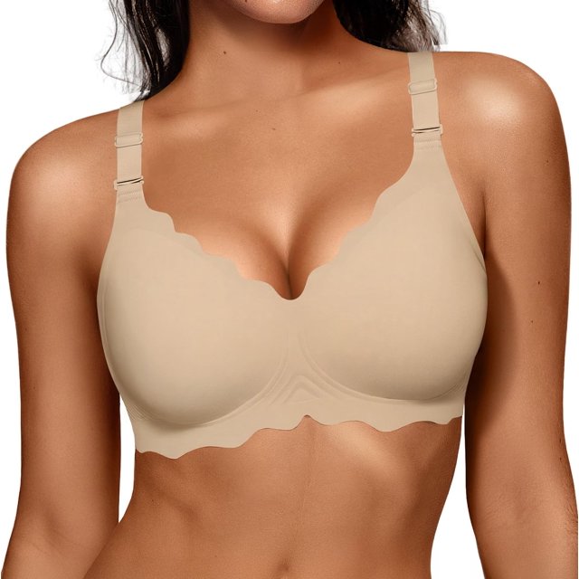 Sujetadores de gelatina Bra OEAK para mujer, sin aros, festoneados
