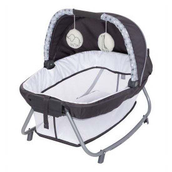 R_babys Baby Trend Nursery Den Playard with Rocking Cradle, Daisy