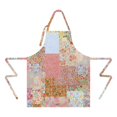 thumbnail image 2 of Pioneer Flower Floral Print Pattern Apron-Garden Aprons for Women with Pockets-Cotton Linen Waterproof Kitchen Cooking Gardening Aprons Adjustable for Kitchen,Cooking,BBQ and Salon 33x27 Inch, 2 of 7