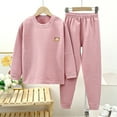 thumbnail image 2 of Akiihool Sweatsuit Sets Girl Baby Girl Toddler Girl Outfits Tops and Sweatpants Outfits Sportwear Sweatsuits Tracksuits (Pink,18-24 Months), 2 of 3