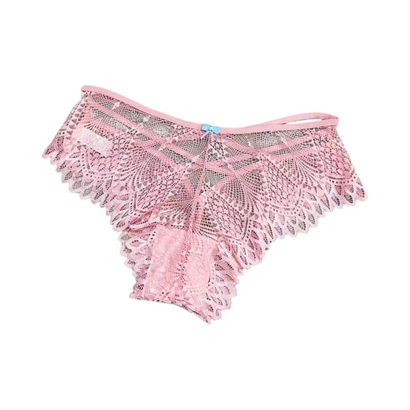 Dresfit Ladies' Breathable Thin Strap Thong Underwear 2026, Sexy Style Briefs Pink M