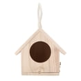 thumbnail image 3 of Casa para pájaros de madera con percha exterior, casa para pájaros de madera natural para pájaros pequeños, 3 of 14