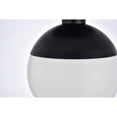 thumbnail image 4 of Eclipse 1 Light Black Flush Mount With Frosted White Glass, 4 of 5