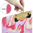thumbnail image 4 of FMSHPON Pink Yellow Clipboard Hardboard Wood Nursing Clip Board and Pull for Standard A4 Letter 13x9 inches, 4 of 5