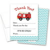 MyExpression.com 20 Cool Fire Truck Kids Fill-in Thank You Cards