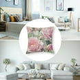 thumbnail image 5 of nygtbtfer Square Decorative Throw Pillow Case Cushion Cover, Pink Rose Floral,Soft Pillowcase 20x20in, 5 of 7