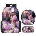 thumbnail image 1 of Movie Ice Princess Character Backpack 3-piece Set Waterproof Large Capacity Backpack for Girls siniker, 1 of 2
