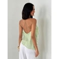 thumbnail image 2 of Blusa Verde-2 Con Volantes En Capas, Tirante Delgado, Sin Espalda, 2 of 30