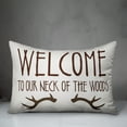 thumbnail image 2 of Creative Products Welcome to Our Neck of the Woods 14x20 Indoor / Outdoor Pillow, 2 of 2