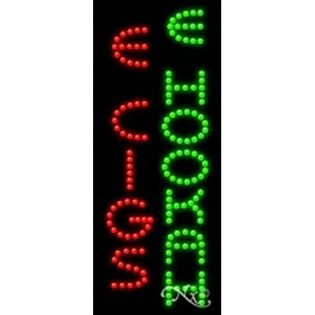 E Cigs E Hookah LED Sign (High Impact, Energy