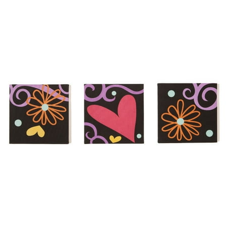 One Grace PLace 3 Piece Sassy Shaylee Canvas Art Set