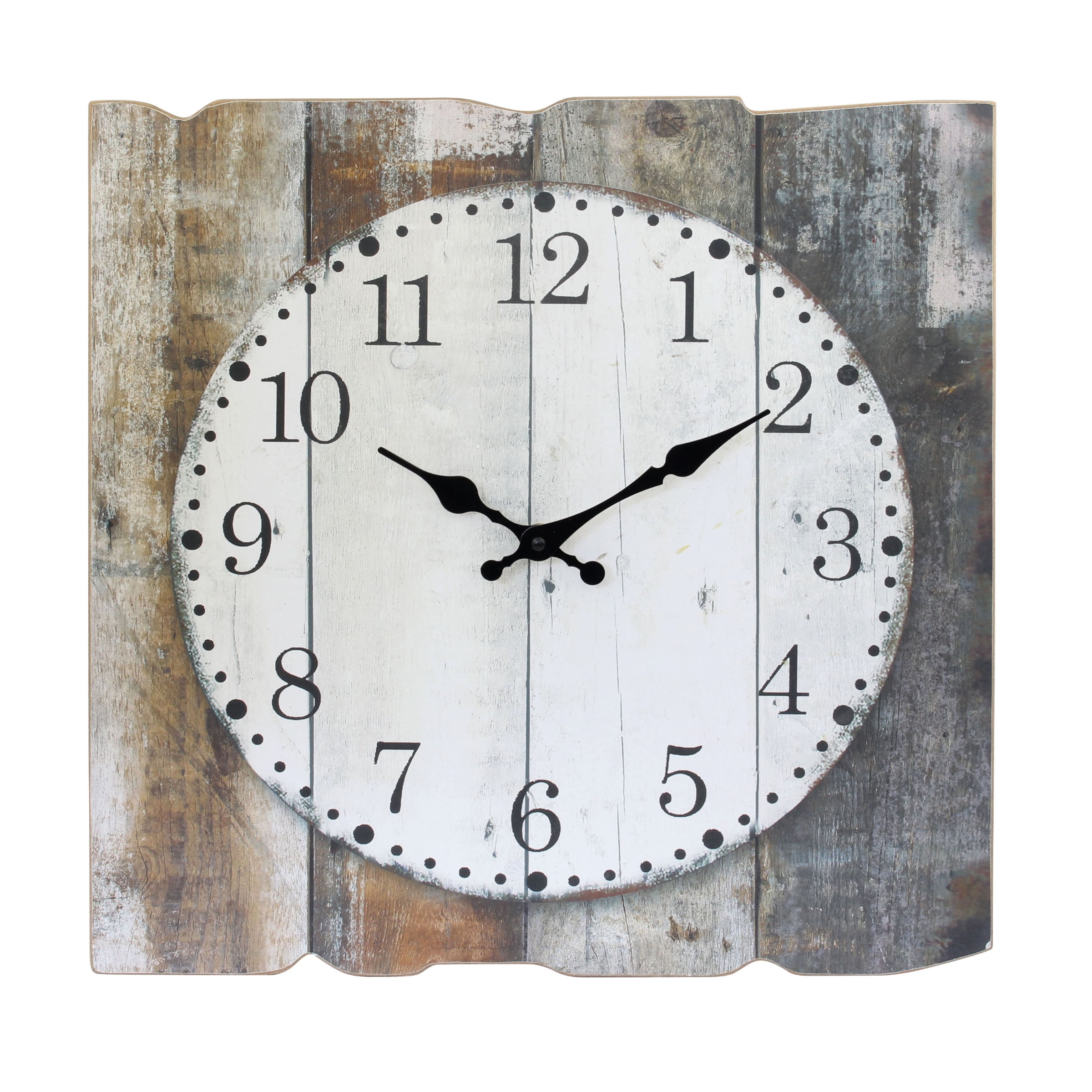 Home Sweet Farmhouse Wall Clock Home Sweet Quote Rustic Farmhouse Country Design Wooden Round Clock Wall Decor for Home Office School 12 Inch Battery Operated Gift Wall Hanging Clock