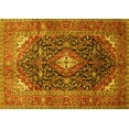 thumbnail image 1 of Ahgly Company Machine Washable Indoor Rectangle Medallion Yellow Traditional Area Rugs, 7' x 9', 1 of 4