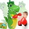 Kids Punching Bag Bounce Back, 47 Inches T-Rex Dinosaur Bop Bag Inflatable Punching Toy, Inflatable Punching Bag Kids for Indoor Outdoor Party Games