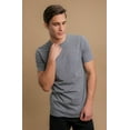 thumbnail image 5 of Men's Cottonique M17771 Latex Free Organic Cotton Crew Neck T-Shirt (Melange Grey S), 5 of 5