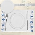 thumbnail image 3 of Ambesonne Evil Eye Place Mats Set of 4, Border Design Spirals, Standard Size, Pale Blue White Blue, 3 of 6