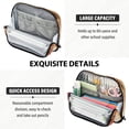 thumbnail image 5 of Standing Pencil Case with Base Large Capacity Stationery Pouch Pen Bag with Zipper for Women Men Cute Squirrel with Acorns, 5 of 7