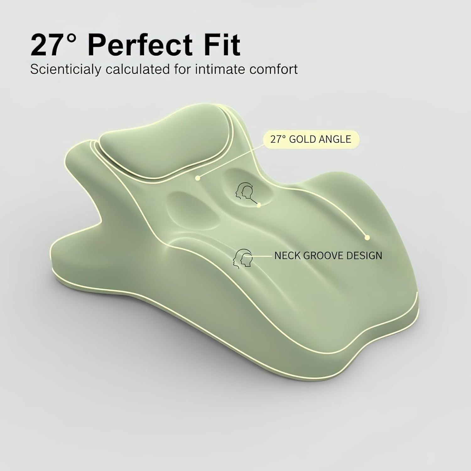 Wedge Pillow Memory Foam 27 Degree Angled Support Multi Position for Waist Neck Reading Relax