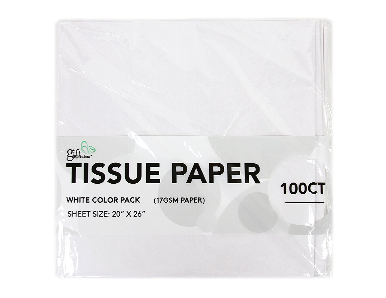 100 CT White 17GSM (Thicker, Durable & Crispy) TISSUE PAPER (White